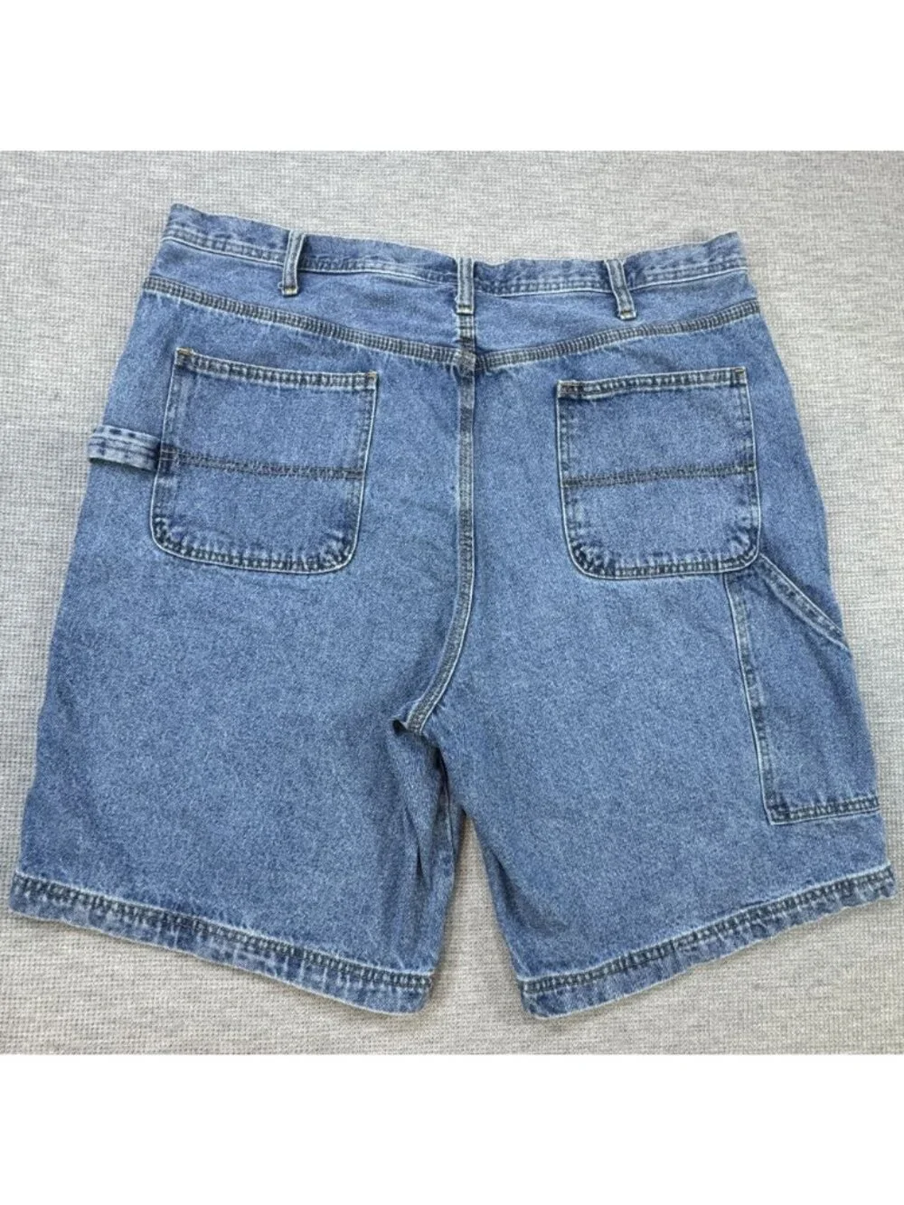 Denim Carpenter Shorts Mens Size 40 Blue Casual Workwear 100% Cotton Pockets